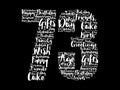Happy 73rd birthday word cloud, holiday concept background Royalty Free Stock Photo