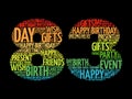 Happy 83rd birthday word cloud, holiday concept background