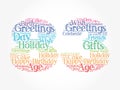 Happy 83rd birthday word cloud, holiday concept background