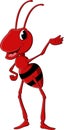 Happy red ant cartoon Royalty Free Stock Photo