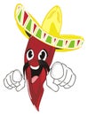 Funny pancho chili pepper