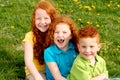 Happy redhead children Royalty Free Stock Photo