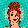 Happy redhead woman smiling Royalty Free Stock Photo