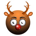 Happy reindeer emoji