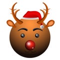 Happy reindeer emoji