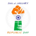 Happy republic day greeting design