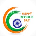 Happy republic day greeting design