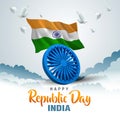 Happy republic day India. 26 January background. vector illustration design Royalty Free Stock Photo