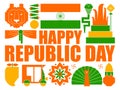 Happy Republic Day of India patriotic background