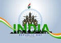 happy republic day India.26th January background. abstract vector illustration design