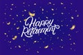 Happy Retirement festive banner