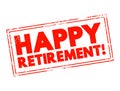 Happy Retirement text stamp concept for presentations and reports Royalty Free Stock Photo