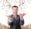 Happy rich businessman Royalty Free Stock Photo