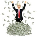 Happy rich successful businessman Royalty Free Stock Photo