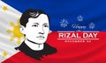 Happy Rizal Day greeting card