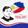 Happy Rizal Day greeting card