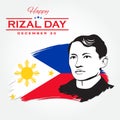 Happy Rizal Day greeting card