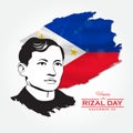 Happy Rizal Day greeting card