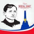 Happy Rizal Day greeting card
