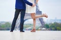 Happy romantic couple in Paris Royalty Free Stock Photo