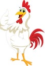 Happy rooster cartoon giving thumb up