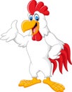 Happy rooster cartoon