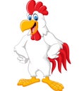 Happy rooster cartoon