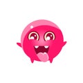 Happy Round Character Emoji