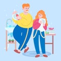 Happy routine of single father and daughter teenager. Together housework. Wash dishes. One parent family concept