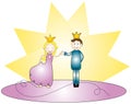 Happy Royal Couple Royalty Free Stock Photo