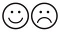 Happy and sad face icons Royalty Free Stock Photo