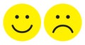 Happy and sad face icons Royalty Free Stock Photo