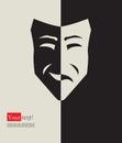 Happy sad mask Royalty Free Stock Photo