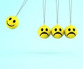 Happy And Sad Smileys Shows Emotions Royalty Free Stock Photo