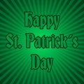 Happy saint patrick day on green striped background eps10