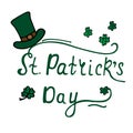 Happy Saint Patrick Day Lettering decoration. Patricks Day lettering vector design Royalty Free Stock Photo