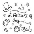 Happy Saint Patrick Day Lettering decoration. Patricks Day lettering vector design