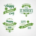 Happy Saint Patrick's Day Card. Typographic With Royalty Free Stock Photo