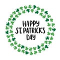 Happy Saint Patrick`s Day celebration text. Irish beer festival