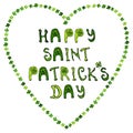 Happy Saint Patrick s Day . Hand drawn St. Patrick s Day lettering typography for postcard, card, flyer, banner template. Typograp