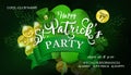 Happy Saint Patrick`s Day Party Vector Illustration