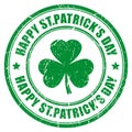 Happy Saint Patrick`s day vector stamp