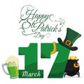 Happy Saint Patricks day design Royalty Free Stock Photo
