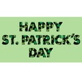 Happy Saint Patricks day shamrock typography