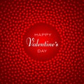 Happy saint valentine`s day, 3d red hearts blur effect design