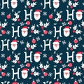 Happy Santa Christmas themes seamless pattern