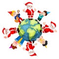 Happy Santa Claus and kids Royalty Free Stock Photo