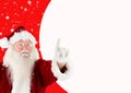 Happy santa claus pointing Royalty Free Stock Photo