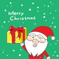 Happy santa claus take gift Royalty Free Stock Photo