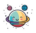 happy saturn planet emoji